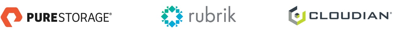 pure rubrik cloudian logos