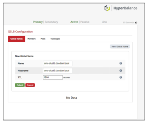 Cloudian SDNS Load Balancer UI